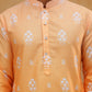 Printed Cotton Blend Kurta Pyjama Set (65KP 5405 Orange ) [FF] [P-8-7]