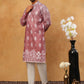 Printed Cotton Blend Kurta Pyjama Set (65KP 5405 Pink ) [FF] [P-8-7]