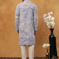 Printed & Embroidered Kurta Pyjama Set (65KP 5406 Blue ) [FF] [G-8]