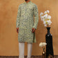 Printed & Embroidered Kurta Pyjama Set (65KP 5406 Green ) [FF] [G-8]