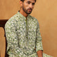 Printed & Embroidered Kurta Pyjama Set (65KP 5406 Green ) [FF] [G-8]