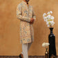 Printed & Embroidered Kurta Pyjama Set (65KP 5406 Mustard ) [FF] [G-8]