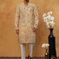 Printed & Embroidered Kurta Pyjama Set (65KP 5406 Mustard ) [FF] [G-8]