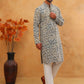 Printed & Embroidered Kurta Pyjama Set (65KP 5406 Olive ) [FF] [G-8]