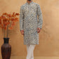 Printed & Embroidered Kurta Pyjama Set (65KP 5406 Olive ) [FF] [G-8]