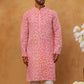 Printed & Embroidered Kurta Pyjama Set (65KP 5406 Pink ) [FF] [G-8]