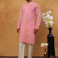 Printed & Embroidered Kurta Pyjama Set (65KP 5406 Pink ) [FF] [G-8]