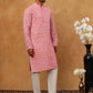 Printed & Embroidered Kurta Pyjama Set (65KP 5406 Pink ) [FF] [G-8]