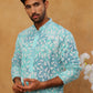 Printed & Embroidered Kurta Pyjama Set (65KP 5406 Sky ) [FF] [G-8]