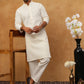 Men’s Ethnic Cotton Embroidered Kurta Pyjama (65KP 5408 White ) [FF] [P-17-18]