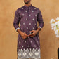 Traditional Silk Blend Embroidered Kurta Pyjama (65KP 5411 Purple ) [FF] [F-2-3]