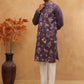 Men Silk Blend Kurta Pyjama with Embroidery (65KP 5412 Purple ) [FF] [F-3]