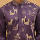 Men Silk Blend Kurta Pyjama with Embroidery (65KP 5412 Purple ) [FF] [F-3]