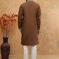 Men Ethnic Embroidered Kurta Pyjama Set (65KP 5413 Brown ) [FF] [Q-11-14]