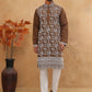 Men Ethnic Embroidered Kurta Pyjama Set (65KP 5413 Brown ) [FF] [Q-11-14]