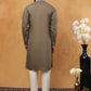 Men Ethnic Embroidered Kurta Pyjama Set (65KP 5413 Grey ) [FF] [Q-11-14]