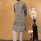 Men Ethnic Embroidered Kurta Pyjama Set (65KP 5413 Grey ) [FF] [Q-11-14]