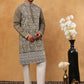 Men Ethnic Embroidered Kurta Pyjama Set (65KP 5413 Grey ) [FF] [Q-11-14]