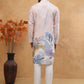 Printed Cotton Blend Kurta Pyjama with Thread Work (65KP 5414 Peach ) [FF] [A-1-4]