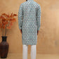 Printed Cotton Blend Kurta Pyjama with Thread Work (65KP 5416 Blue ) [FF] [J-1]