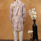 Printed Cotton Blend Kurta Pyjama with Thread Work (65KP 5416 Peach ) [FF] [J-1]