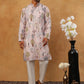 Printed Cotton Blend Kurta Pyjama with Thread Work (65KP 5416 Peach ) [FF] [J-1]