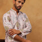 Printed Cotton Blend Kurta Pyjama with Thread Work (65KP 5416 Peach ) [FF] [J-1]