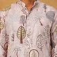 Printed Cotton Blend Kurta Pyjama with Thread Work (65KP 5416 Peach ) [FF] [J-1]