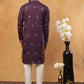 Festive Wear Silk Blend Embroidered Kurta Pyjama (65KP 5417 Purple ) [FF] [B-1]