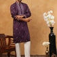 Festive Wear Silk Blend Embroidered Kurta Pyjama (65KP 5417 Purple ) [FF] [B-1]