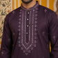 Festive Wear Silk Blend Embroidered Kurta Pyjama ( 65KP P 5417Purple )