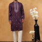 Festive Wear Silk Blend Embroidered Kurta Pyjama (65KP 5417 Purple ) [FF] [B-1]