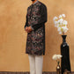 Premium Silk Blend Embroidered Kurta Pyjama (65KP 5418 Black ) [FF] [B-12]