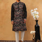 Premium Silk Blend Embroidered Kurta Pyjama (65KP 5418 Black ) [FF] [B-12]
