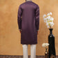 Premium Silk Blend Embroidered Kurta Pyjama (65KP 5418 Purple ) [FF] [B-12]