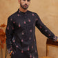 Cotton Blend Printed Straight Kurta Pyjama (65KP 5419 Black ) [FF] [O-14]