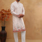 Cotton Blend Printed Straight Kurta Pyjama (65KP 5419 Peach ) [FF] [O-14]