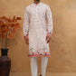 Cotton Blend Printed Straight Kurta Pyjama (65KP 5419 Peach ) [FF] [O-14]