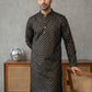Festive Cotton Blend Printed Kurta Pyjama Set ( 65KP P 5421Black ) [FF] [P-11-10]
