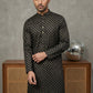 Festive Cotton Blend Printed Kurta Pyjama Set ( 65KP P 5421Black ) [FF] [P-11-10]
