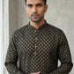 Festive Cotton Blend Printed Kurta Pyjama Set ( 65KP P 5421Black ) [FF] [P-11-10]