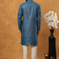Festive Cotton Blend Printed Kurta Pyjama Set (65KP 5421 Blue ) [FF] [P-11-10]
