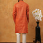 Festive Cotton Blend Printed Kurta Pyjama Set (65KP 5421 Orange ) [FF] [P-11-10]
