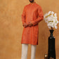 Festive Cotton Blend Printed Kurta Pyjama Set (65KP 5421 Orange ) [FF] [P-11-10]