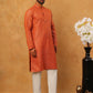 Festive Cotton Blend Printed Kurta Pyjama Set (65KP 5421 Orange ) [FF] [P-11-10]