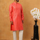 Festive Cotton Blend Printed Kurta Pyjama Set (65KP 5421 Peach ) [FF] [P-11-10]
