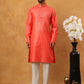 Festive Cotton Blend Printed Kurta Pyjama Set (65KP 5421 Peach ) [FF] [P-11-10]