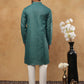 Festive Cotton Blend Printed Kurta Pyjama Set ( 65KP 5421Sea-Green S ) [FF] [P-11-10]