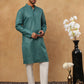 Festive Cotton Blend Printed Kurta Pyjama Set ( 65KP 5421Sea-Green S ) [FF] [P-11-10]