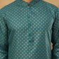 Festive Cotton Blend Printed Kurta Pyjama Set ( 65KP 5421Sea-Green S ) [FF] [P-11-10]